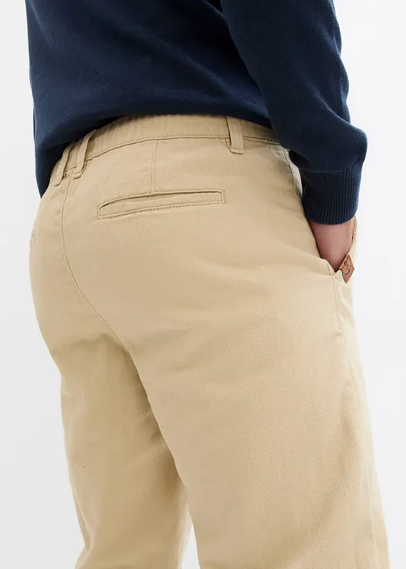 Chinos i ren bomull med raka ben, Relaxed Fit, bonprix