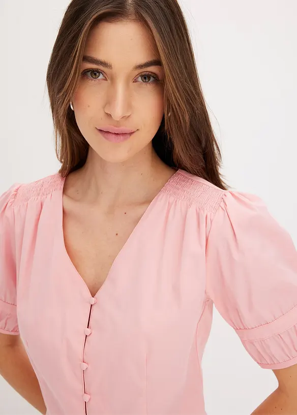 Blus med puffärmar, bonprix