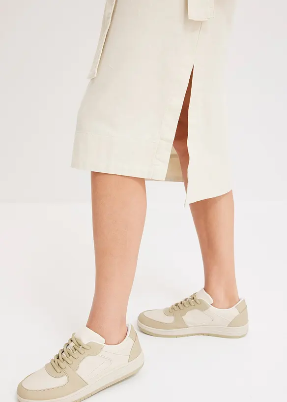 Skjortkl&auml;nning i midil&auml;ngd, bonprix