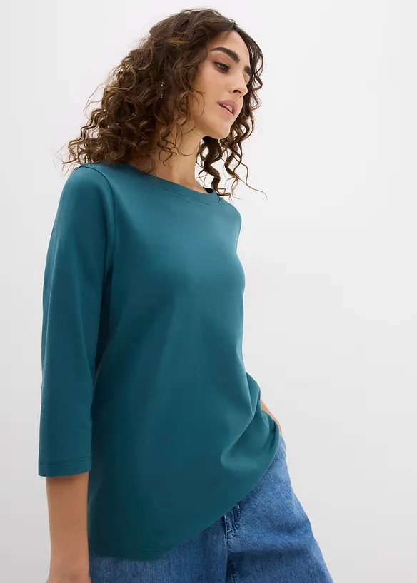 T-shirt i tjockt material av ekologisk bomull, bonprix