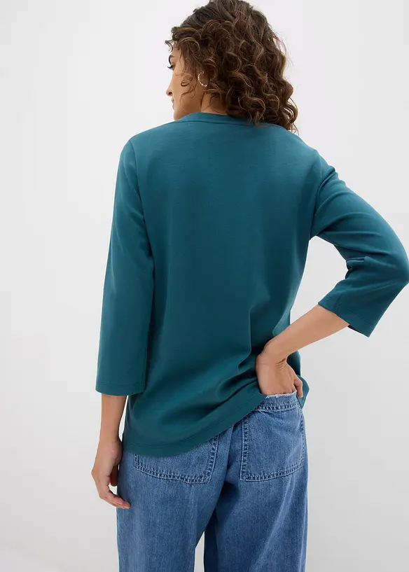 T-shirt i tjockt material av ekologisk bomull, bonprix