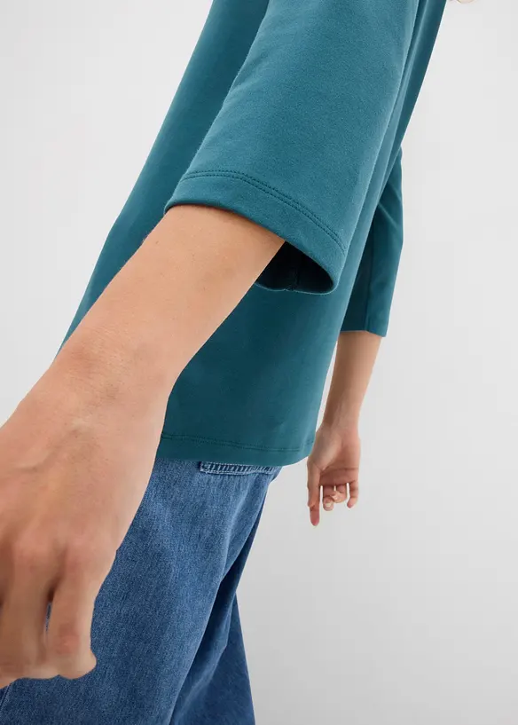T-shirt i tjockt material av ekologisk bomull, bonprix