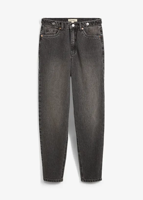 Mom-jeans med hög midja och kortare ben, bonprix