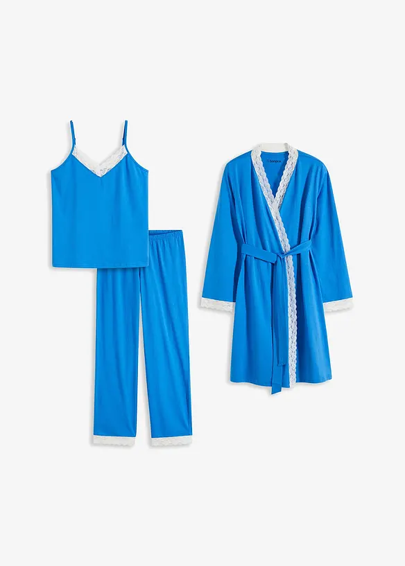 Pyjamas och morgonrock (3 delar), bonprix