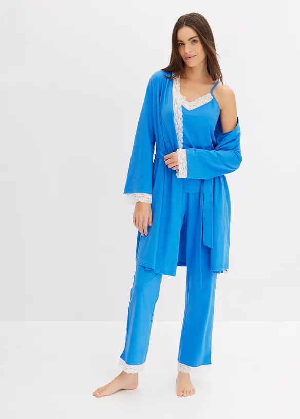 Pyjamas och morgonrock (3 delar), bonprix