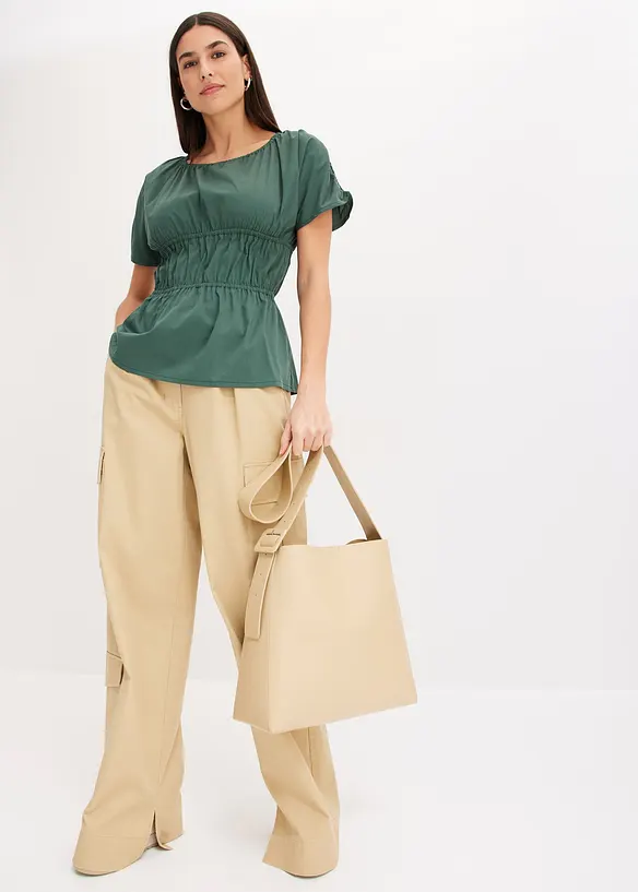 Blustopp med rynk, bonprix