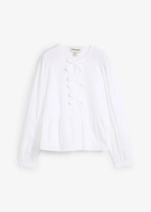 Blus med rosetter, bonprix