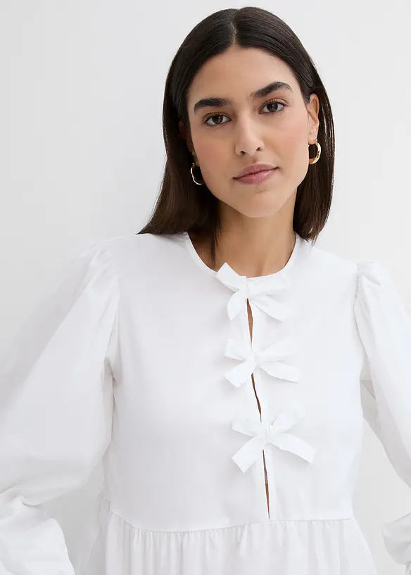 Blus med rosetter, bonprix