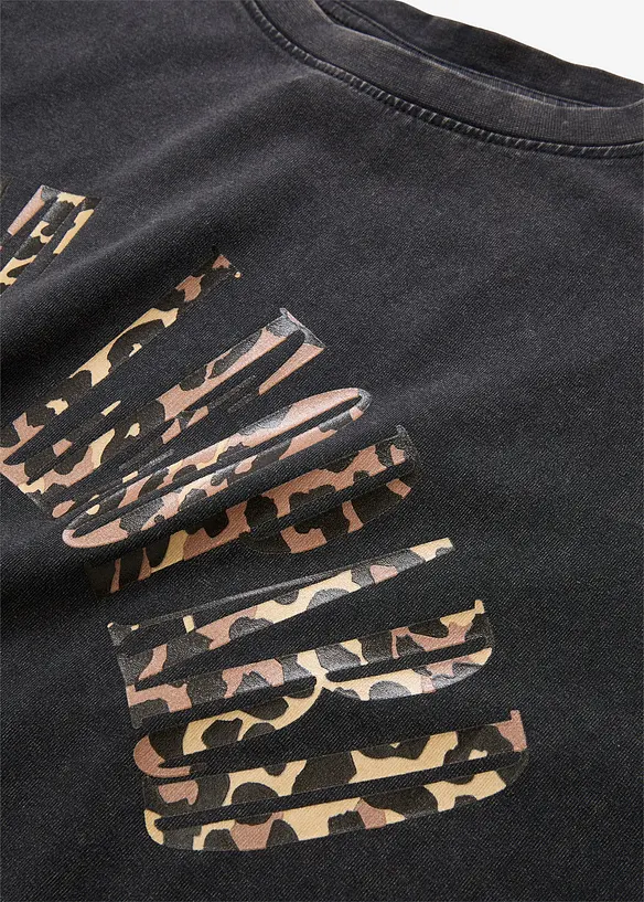 T-shirt i oversizemodell av mjuk bomullsmix, bonprix