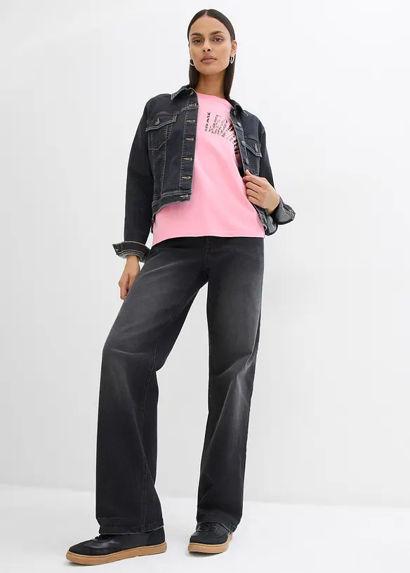 T-shirt i oversizemodell av mjuk bomullsmix, bonprix