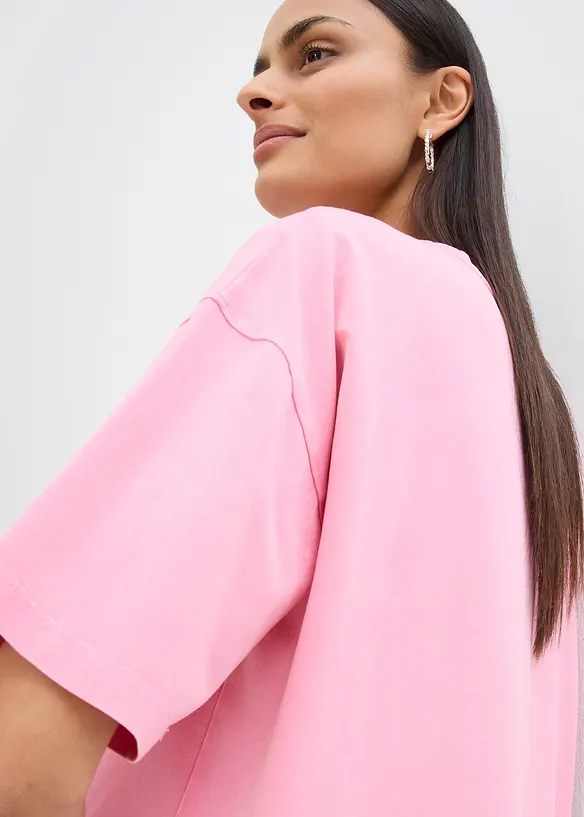 T-shirt i oversizemodell av mjuk bomullsmix, bonprix