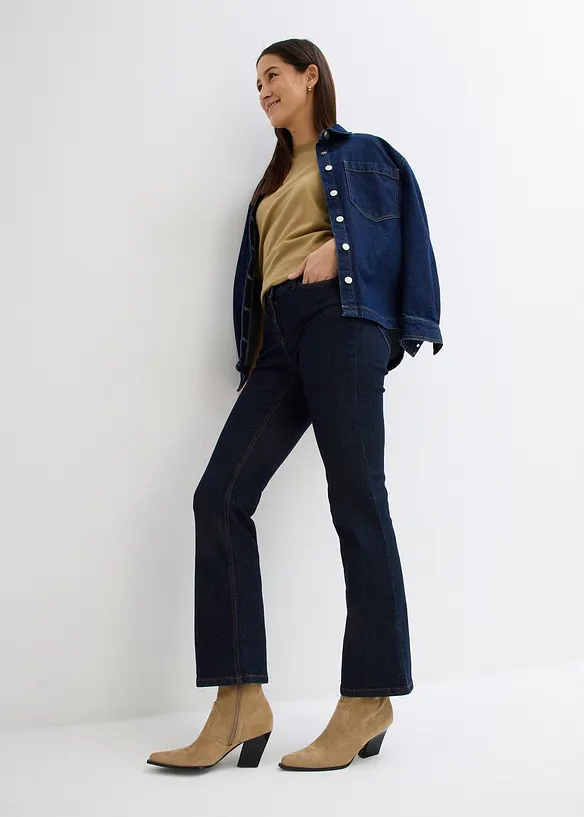 Bootcut Jeans Mid Waist, Stretch, bonprix