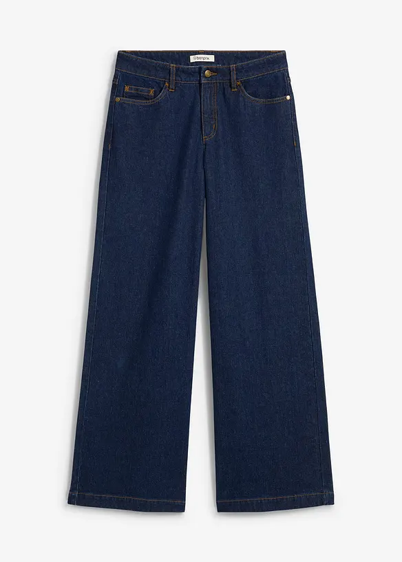 Wide Leg Jeans Mid Waist, Full Length, bonprix