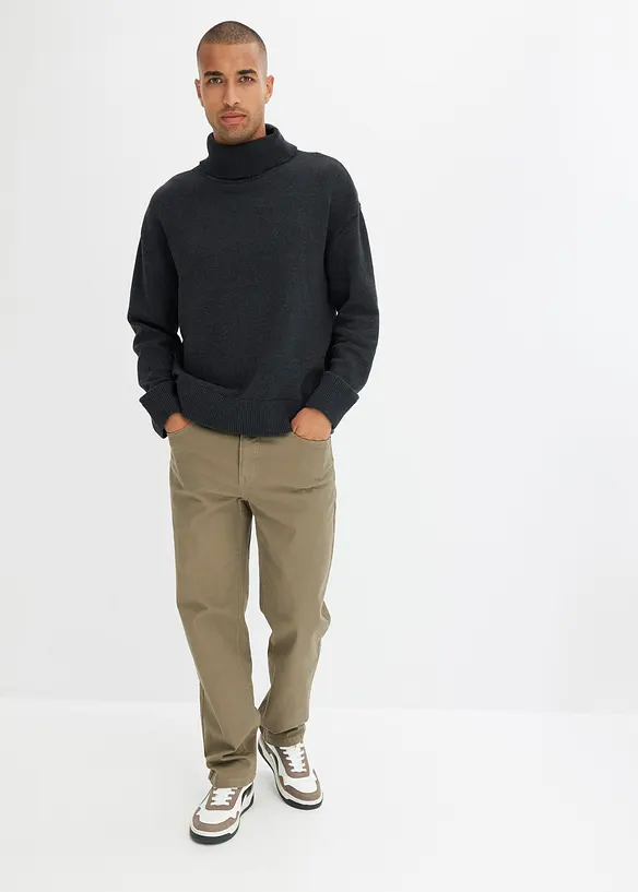 Stretchbyxa, klassisk passform, raka ben, bonprix