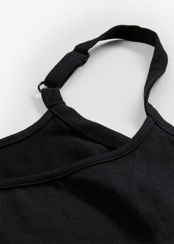 L&aring;ngt linne med smala axelband gjort av ekologisk bomull (2-pack), bonprix