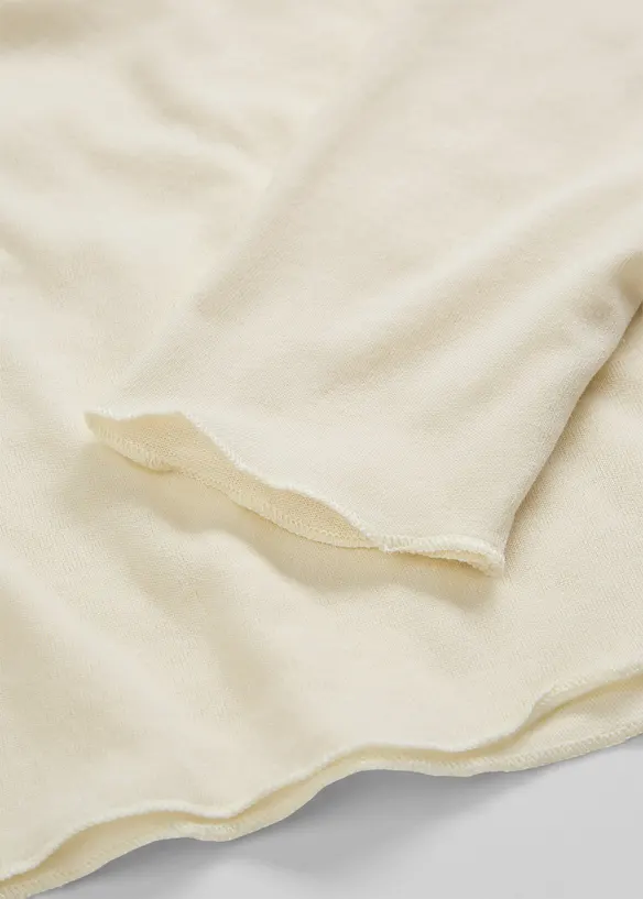 Långärmad topp i halvtransparent material, bonprix