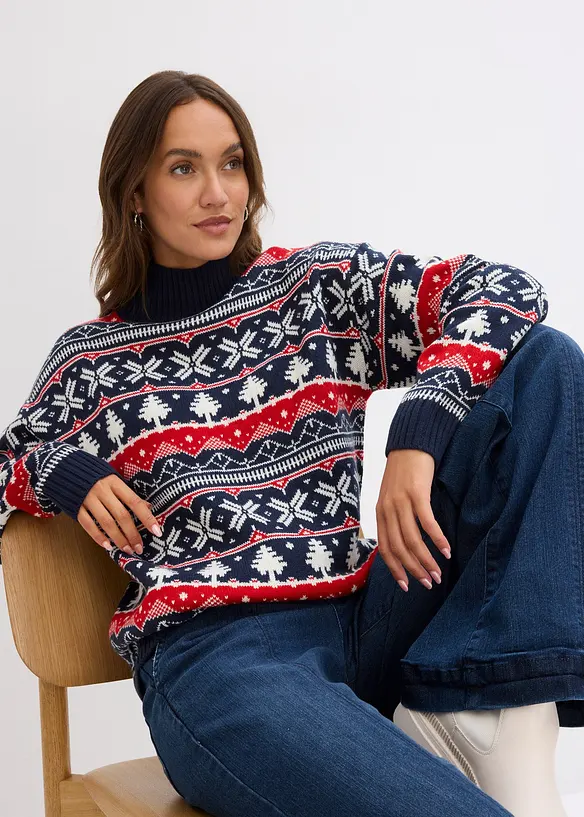Jultröja med polokrage, bonprix