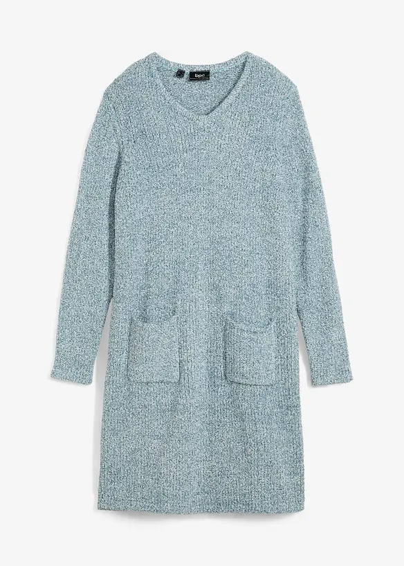 Klänning av stickad fleece, bonprix