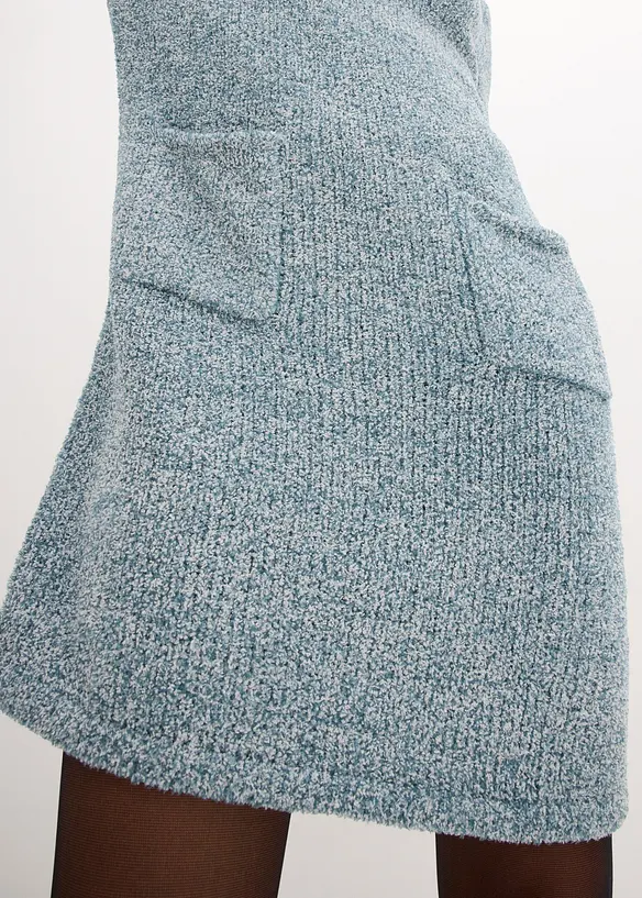 Klänning av stickad fleece, bonprix