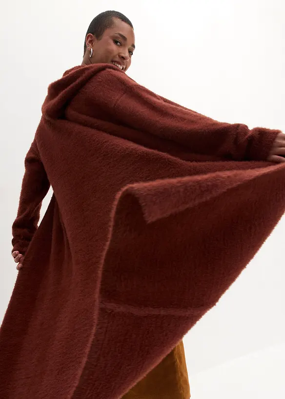 Cardigan i mjukt fluffgarn, bonprix