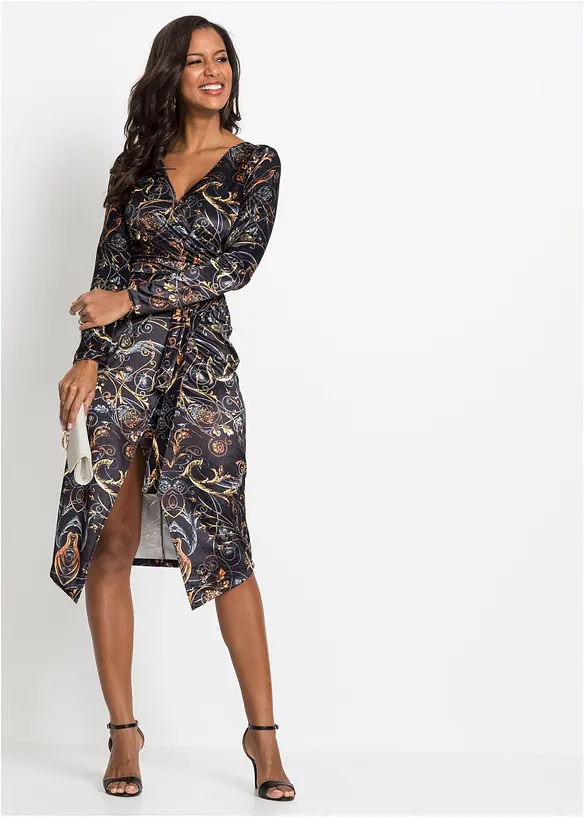 M&ouml;nstrad omlottkl&auml;nning i sammet, bonprix