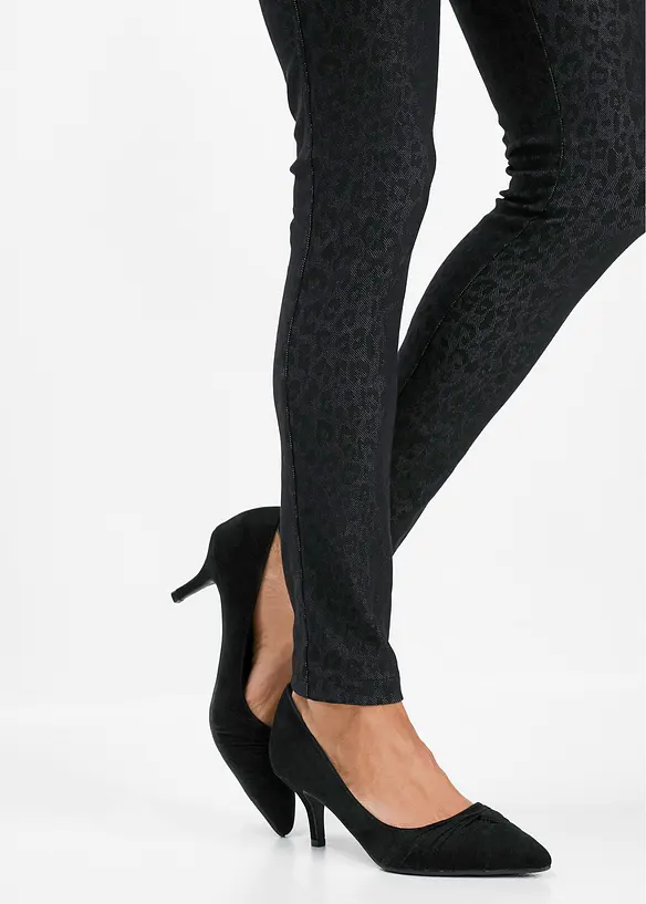 Leopardmönstrade jeggings, bonprix
