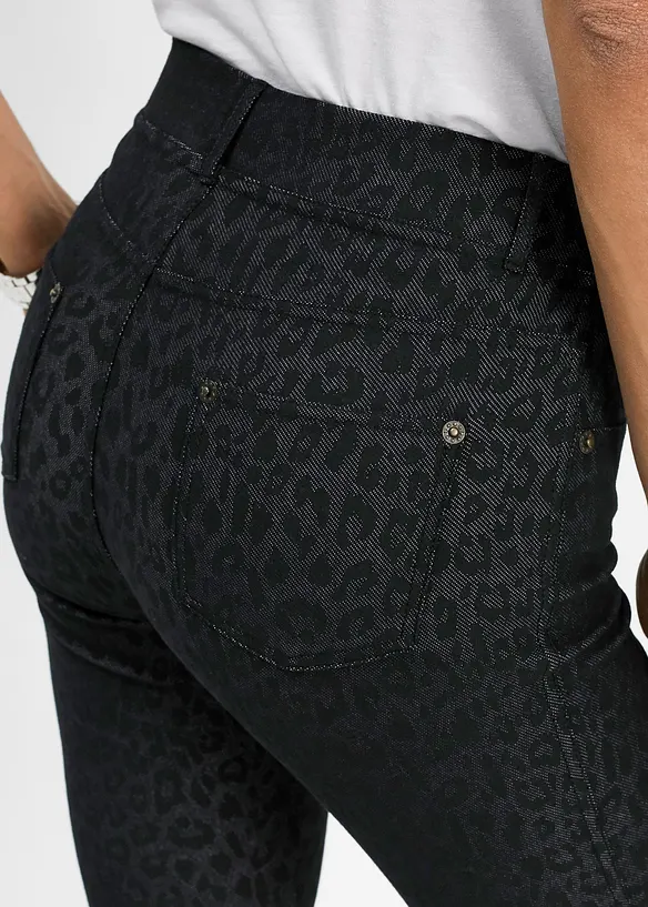 Leopardmönstrade jeggings, bonprix
