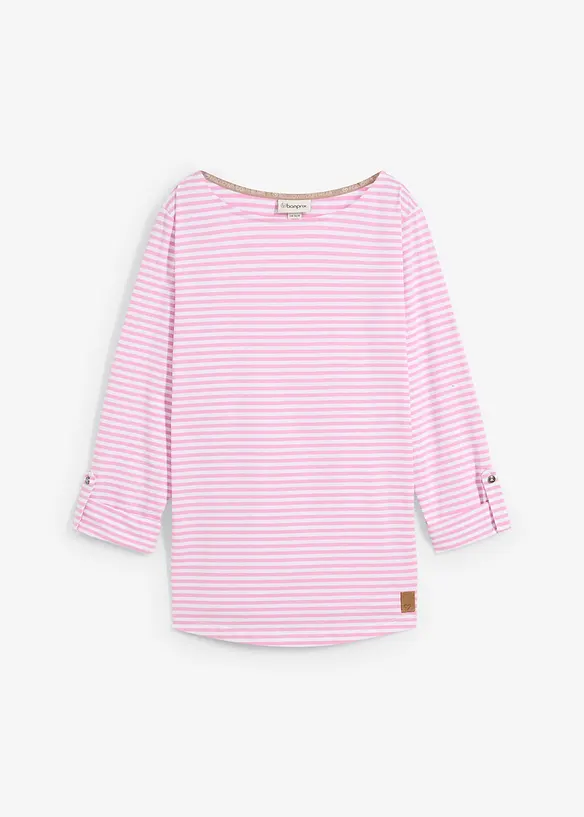 Långärmad topp i ren bomull, bonprix