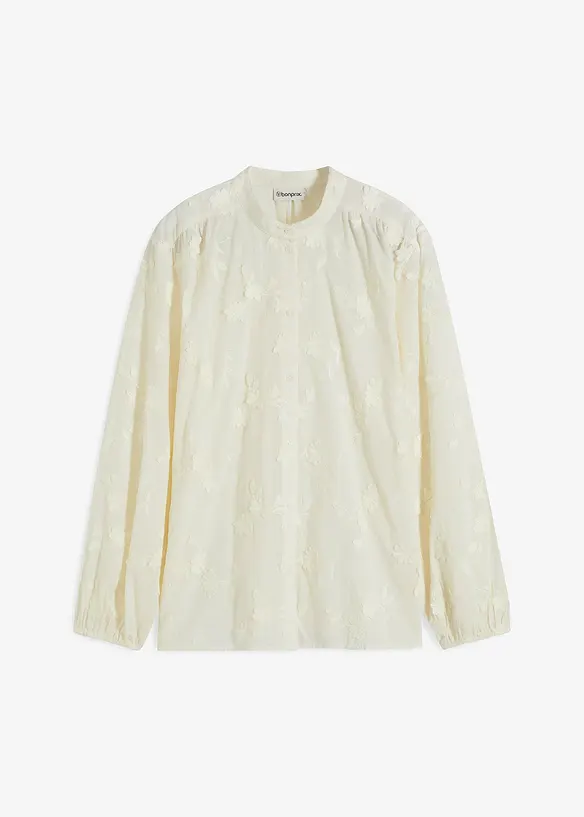 Dra på-blus i ren bomull, bonprix