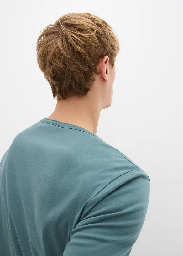 L&aring;ng&auml;rmad farfarstr&ouml;ja i ekologisk bomull, smal passform, bonprix