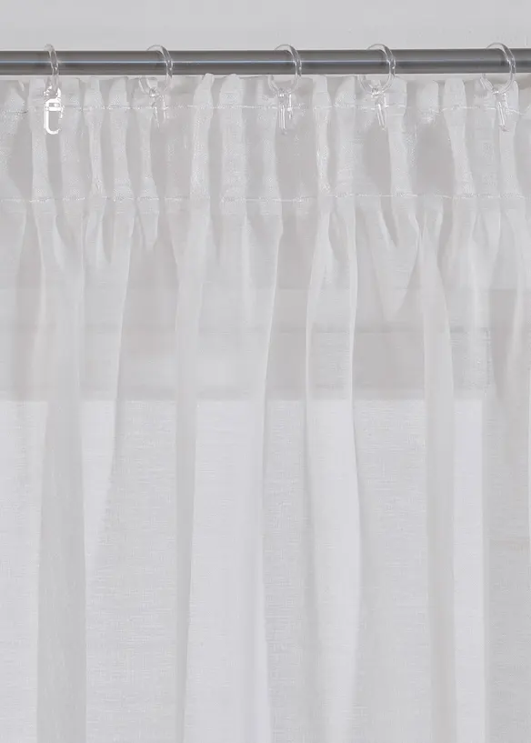 Blommönstrad gardin med återvunnen polyester (1-pack), bonprix