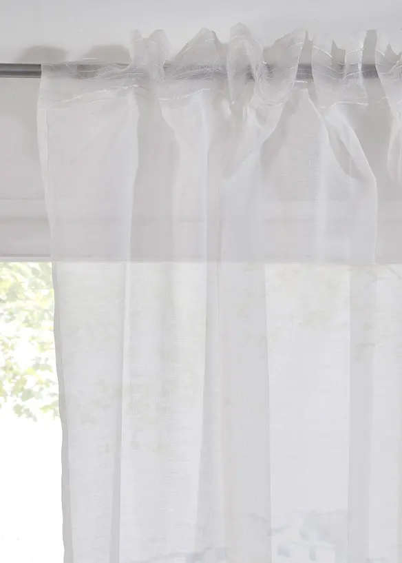 Blommönstrad gardin med återvunnen polyester (1-pack), bonprix