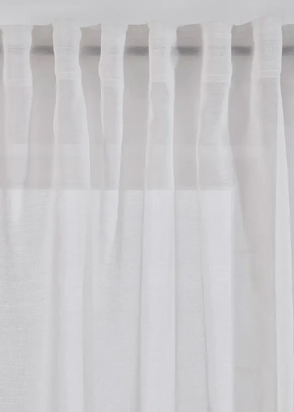 Blommönstrad gardin med återvunnen polyester (1-pack), bonprix