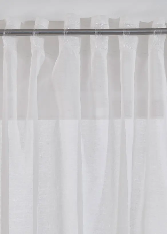 Blommönstrad gardin med återvunnen polyester (1-pack), bonprix