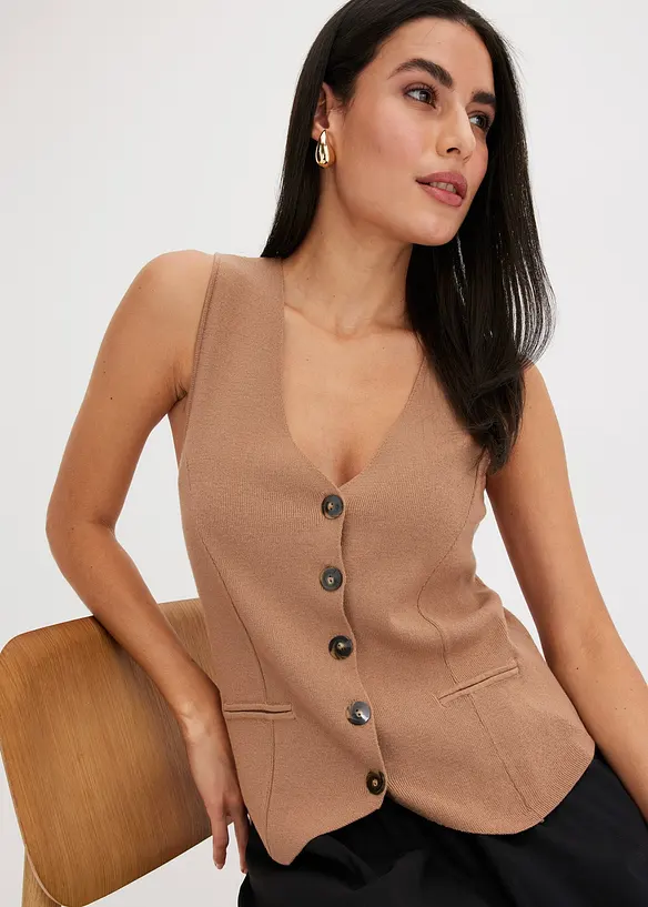 Stickad v&auml;st, bonprix