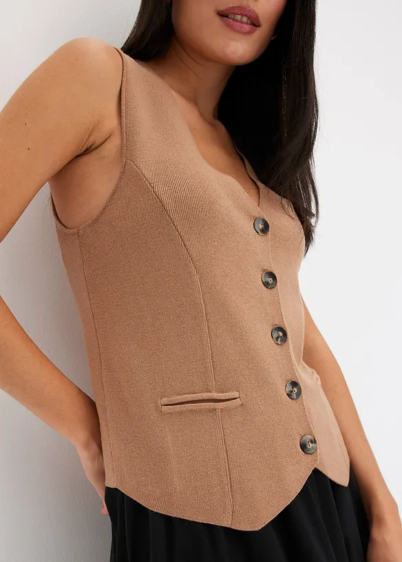 Stickad v&auml;st, bonprix