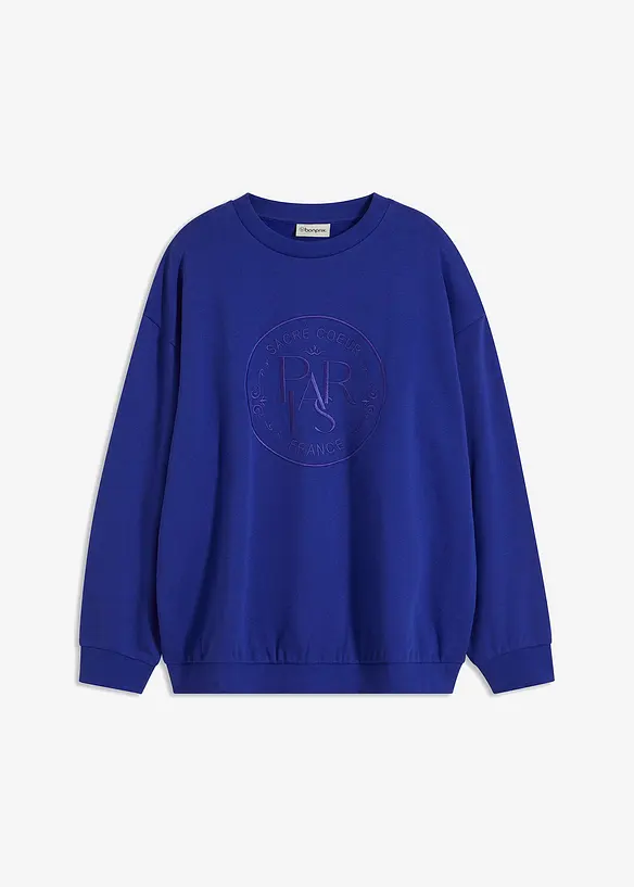 Sweatshirt med broderi, bonprix