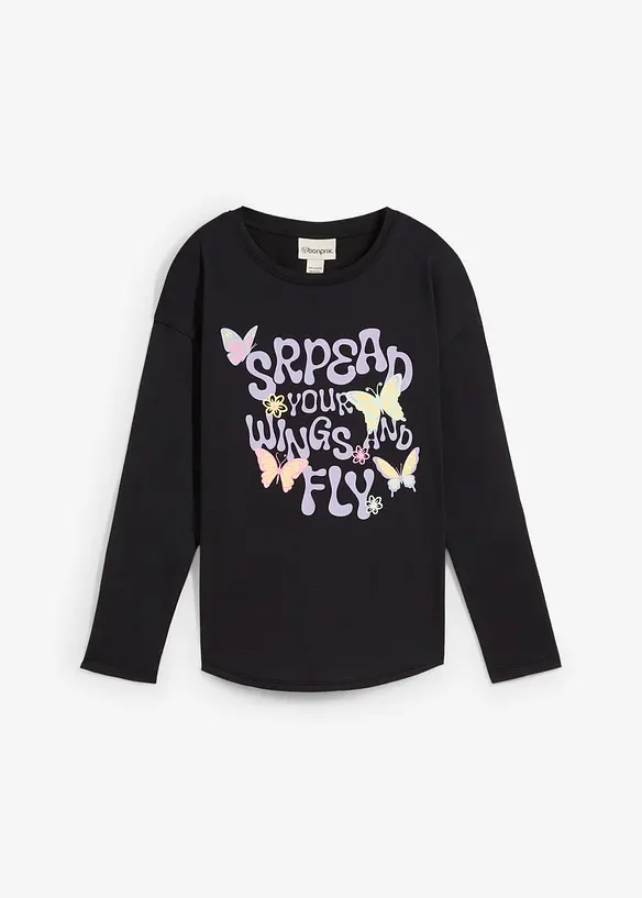 L&aring;ng&auml;rmad topp i ren ekologisk bomull, bonprix