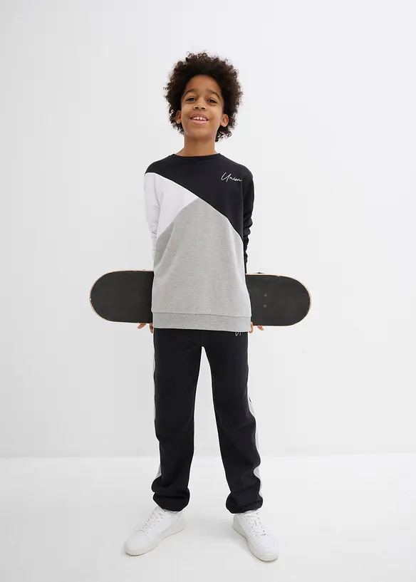 Sweatshirt i ren ekologisk bomull för barn, avslappnad passform, bonprix