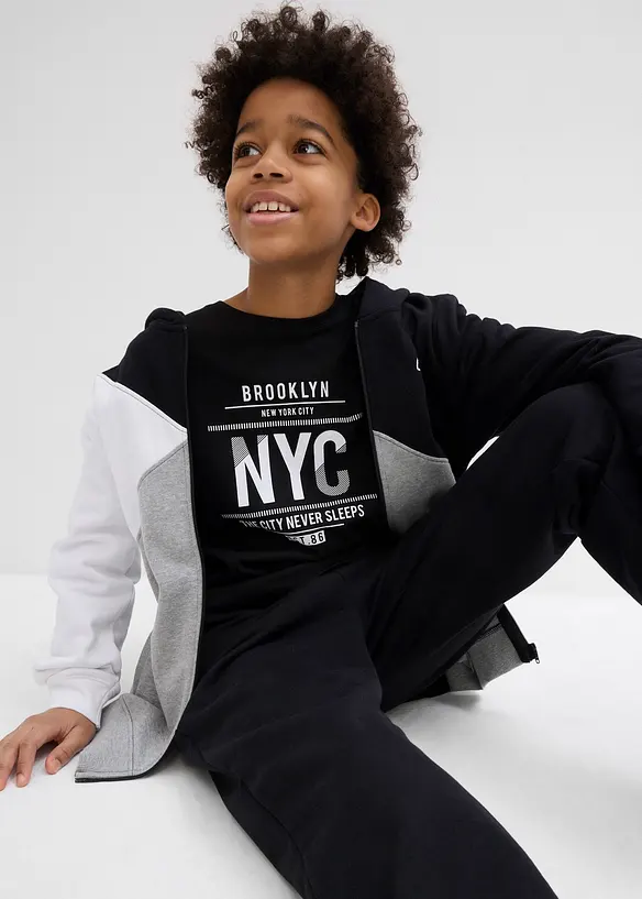 L&aring;ng&auml;rmad T-shirt i ren ekologisk bomull f&ouml;r barn, bonprix