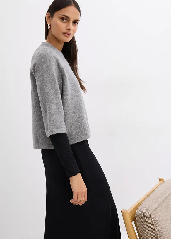 Stickad oversizetopp, bonprix