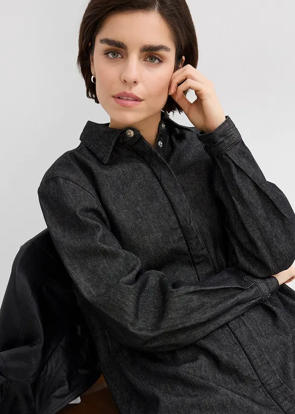 Jeansklänning i oversizemodell, bonprix