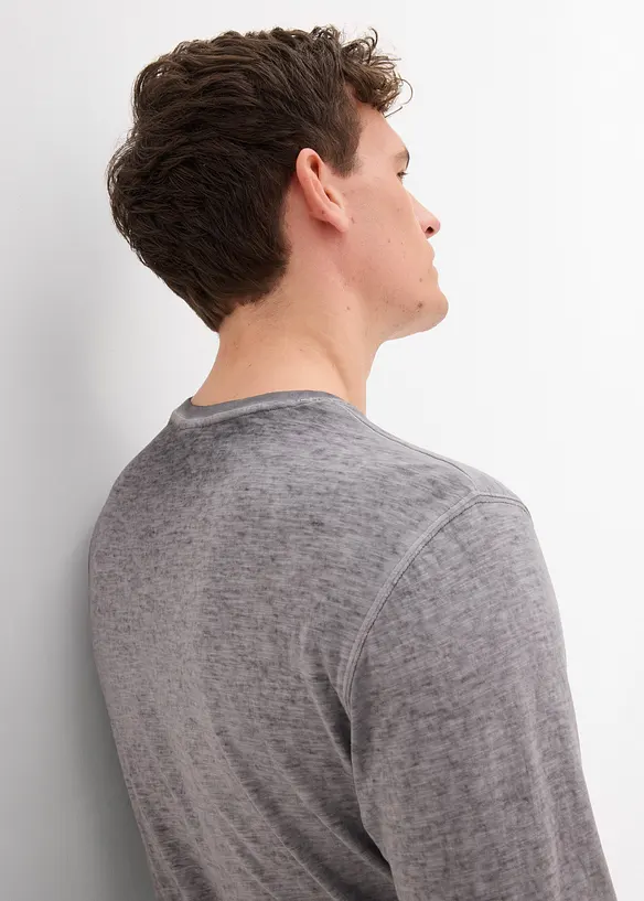 Långärmad T-shirt i ekologisk bomull (2-pack), bonprix
