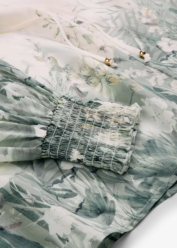 Blus med sidenandel, bonprix