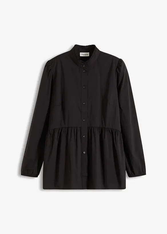 Lång blus  med rynkning, bonprix