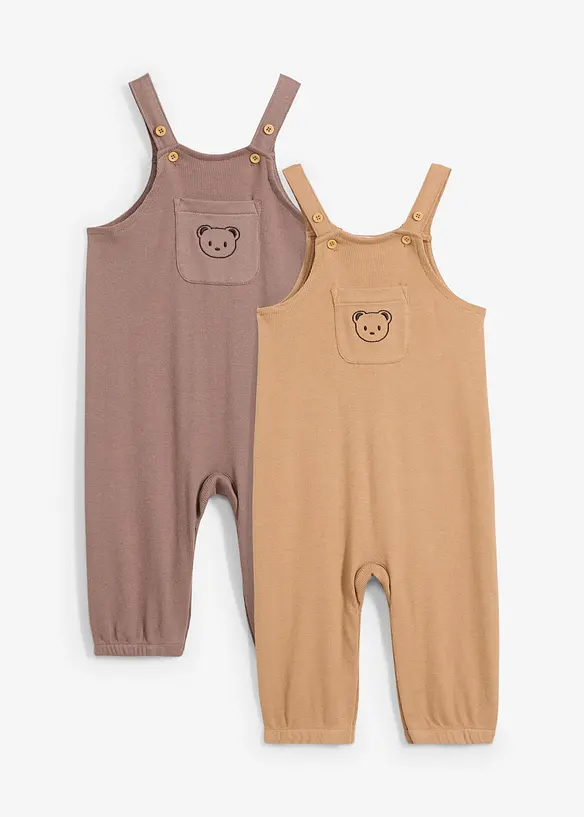 Snickarbyxa i ekologisk bomull f&ouml;r bebisar (2-pack), bonprix