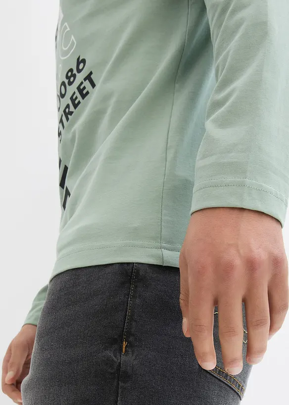 L&aring;ng&auml;rmad T-shirt i ekologisk bomull, bonprix