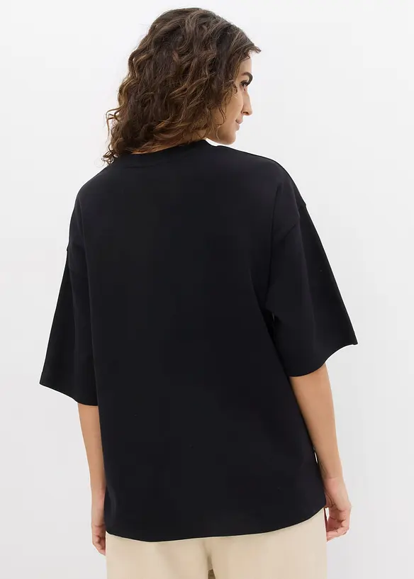 Oversizetopp av tjock jersey i ekologisk bomull, bonprix