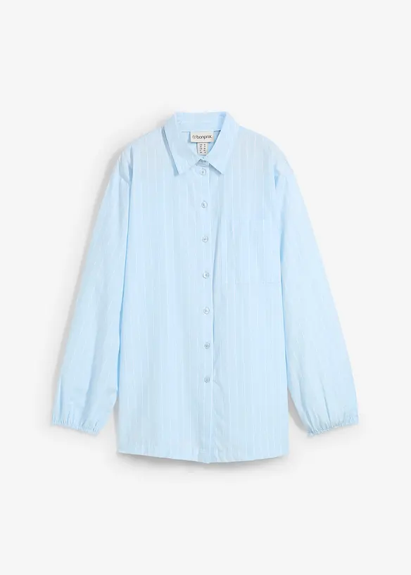 Skjortblus i bomullspoplin, bonprix