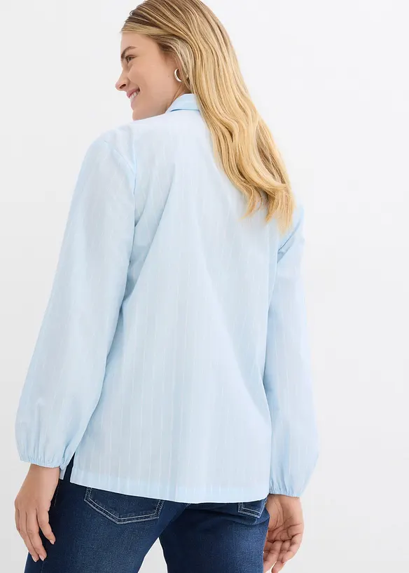 Skjortblus i bomullspoplin, bonprix